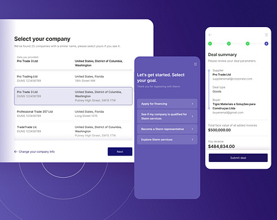 Onboarding for Factoring & Invoice Financing — Stenn b2b banking beige design company documents financial application fintech invoicing kyc modal window modals onboarding saas table design toast bar uploading documents user experience user flow ux wizard