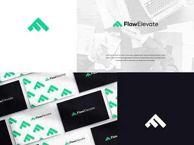 Flow Elevate Logo branding design graphic design illustration logo modern professional simple ui vector