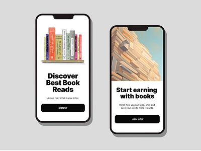 Onboarding Mobile Screens ai book clean concept design digital design figma illustration interface interface design minimal mobile mobile design mobile screens onboarding ui user experience ux