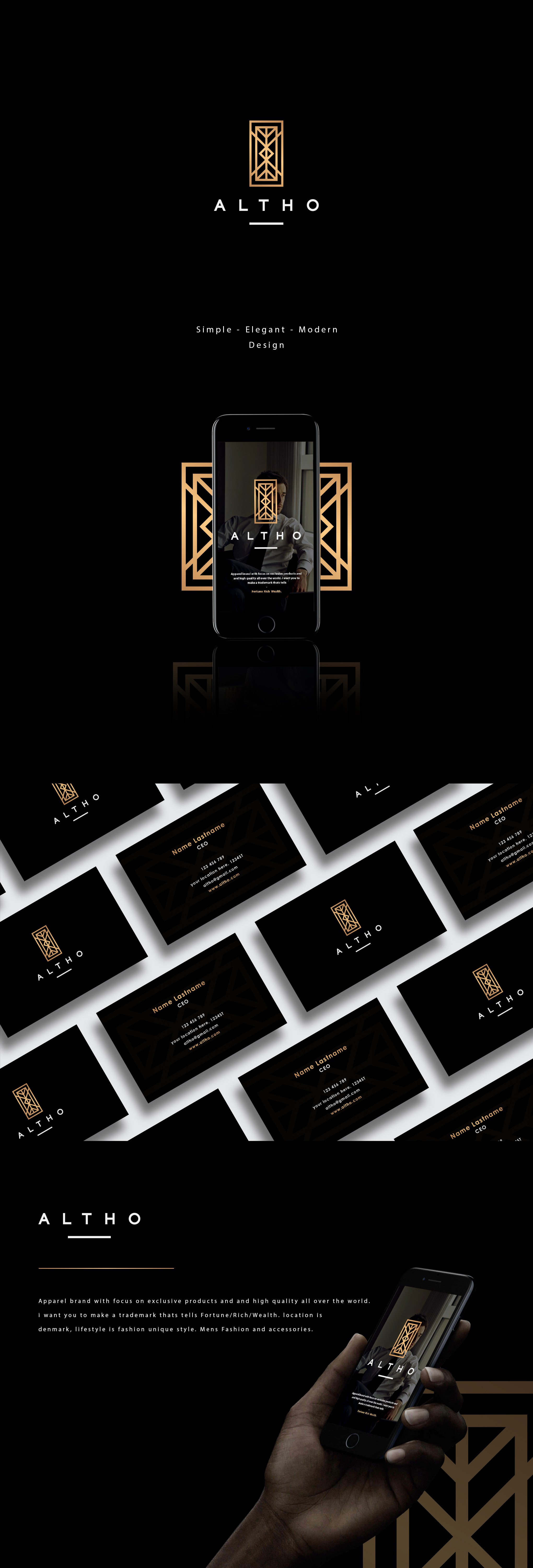 Altho Logo branding design graphic design illustration logo modern professional simple ui vector