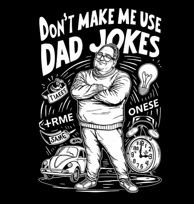 Dad Jokes T-shirt Design. design graphic design illustration shirt t shirt