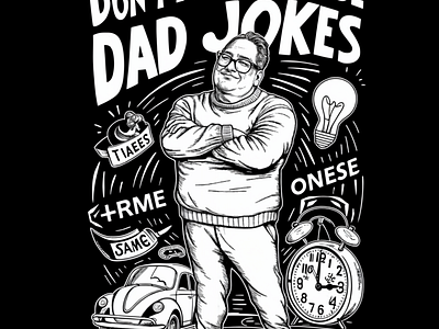 Dad Jokes T-shirt Design. design graphic design illustration shirt t shirt