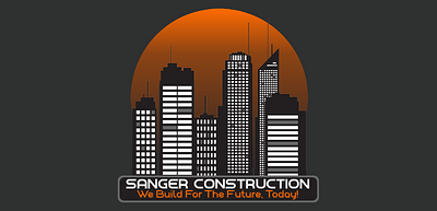 Sanger-Construction-Logo-1600 app branding design graphic design illustration logo logos typography ui vector