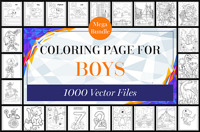 1000 Vector Coloring Page for Boys mandala coloring