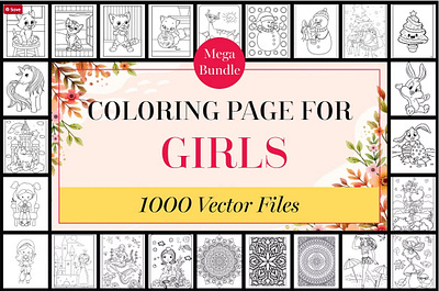 1000 Vector Coloring Page for Girls mandala coloring