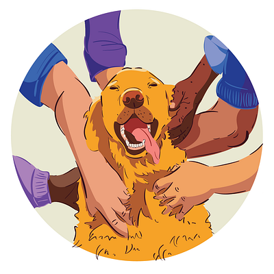 .Healing Power of Pets digital art digital illustration editorial illustration illustration illustrator vector illustration