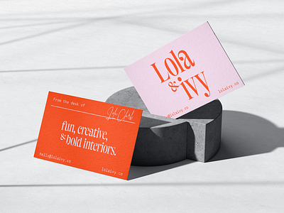 Lola & Ivy Business Cards brand design branding branding design business card business card design business cards collateral collateral design design graphic design logo marketing marketing collateral design marketing design print print design typography