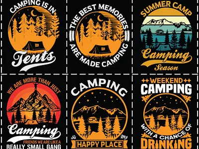 Camping T-shirt Design art camp camper camping camping vector custom design graphic design hiking illustration logo man outhdoor print retro shirt t shirt typography tshirt vector art vintage