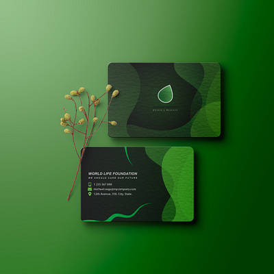 Nature Business Card branding business card business card design creativity design graphic design illustrator