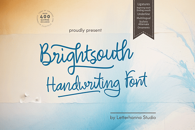 Brightsouth Font design font handwriting handwritten script font typeface