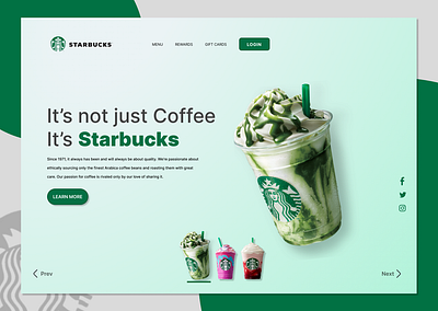 Starbucks Style design figma ui uidesign uiix uiux web webdesign