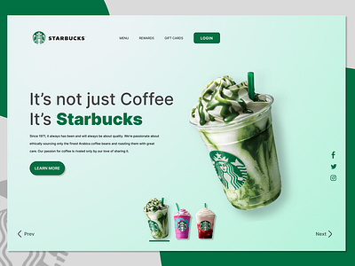 Starbucks Style design figma ui uidesign uiix uiux web webdesign