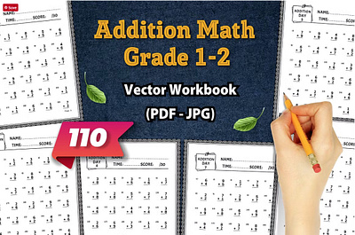 110 pages Addition Math Grade 1-2 division