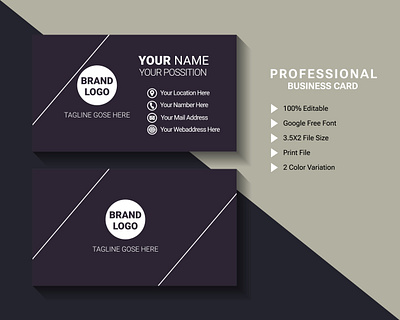 Modern Business Card design Template personal