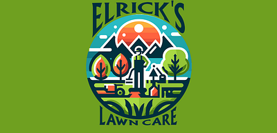 Elrick's-Lawn-Care-1600 app branding design graphic design illustration logo logos typography ui vector
