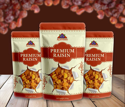 Raisin Pouch Packaging Design. branding graphic design motion graphics