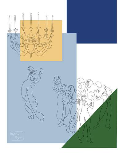 Poster for Modern ballet bookcover branding cover graphic design illustration poster