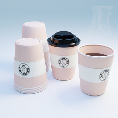 Paper Cups 3d branding
