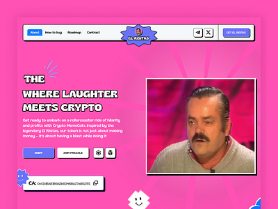 Meme Coin Landing Page Design crypto landing page cryptocurrency design homepage landing page meme coin meme design meme home page meme landing page meme token nft landing page ui web web design website