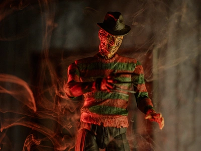 NECA Freddy Krueger A Nightmare on Elm Street actionfigure horror photography photoshoot poster