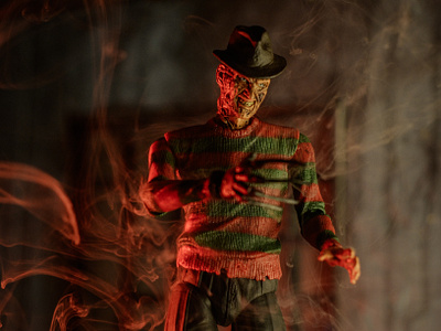 NECA Freddy Krueger A Nightmare on Elm Street actionfigure horror photography photoshoot poster