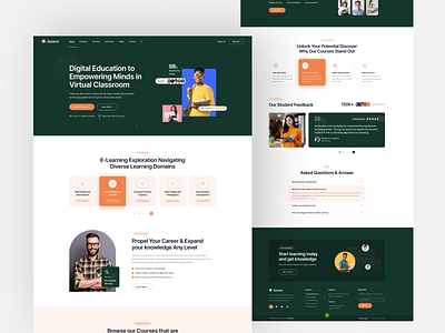 Elearning Website Template education elearning elearning ui elearning web template student study template website