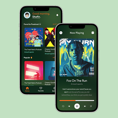 Music Player Mobile App figma mobile app music app music player app ui design