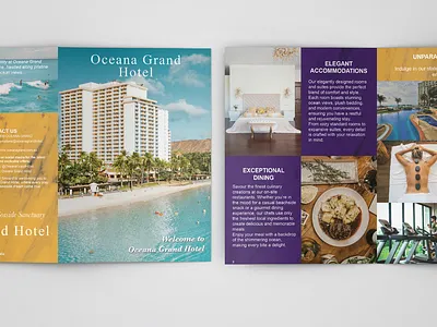 Oceana Grant Hotel Brochure beach brochure design graphic design hotel hotel brochure tourist