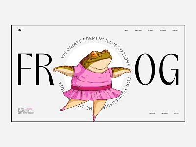 Frog studio design concept branding design frog graphic design illustration minimalism ui