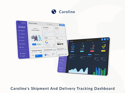 Caroline's Shipment and Delivery Tracking Dashboard carolinedashboard dashborad deliverydashboard design e commerce website efficientlogistics log logisticsmanagement realtimetracking shipmenttracking supplychainsolutions uiux design userfriendlyinterface