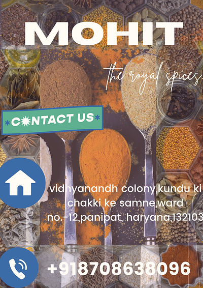 spices shop poster brand identify branding graphic design poster social media post spices shop