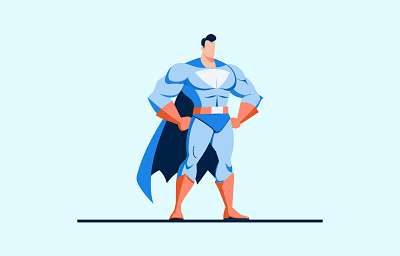Hero Illustration branding design flat flat illustration graphic design hero illustration super hero superhero superman ui ux vector