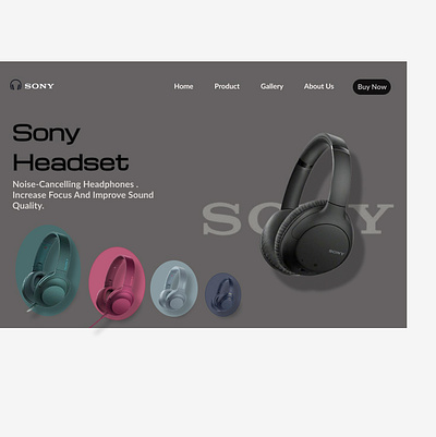 Sony Website UI/UX Landing Page