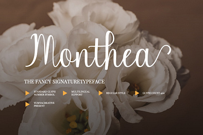 Monthea - Fancy Signature Font vintage font
