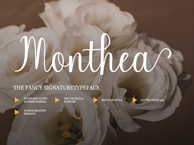 Monthea - Fancy Signature Font typeface vintage font