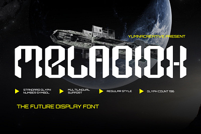 Meladiox - Future Display Font race font racing