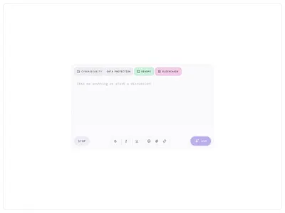 Chat with AI Model ai chat clear components design minimal product ui ux web