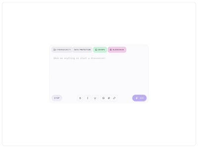Chat with AI Model ai chat clear components design minimal product ui ux web