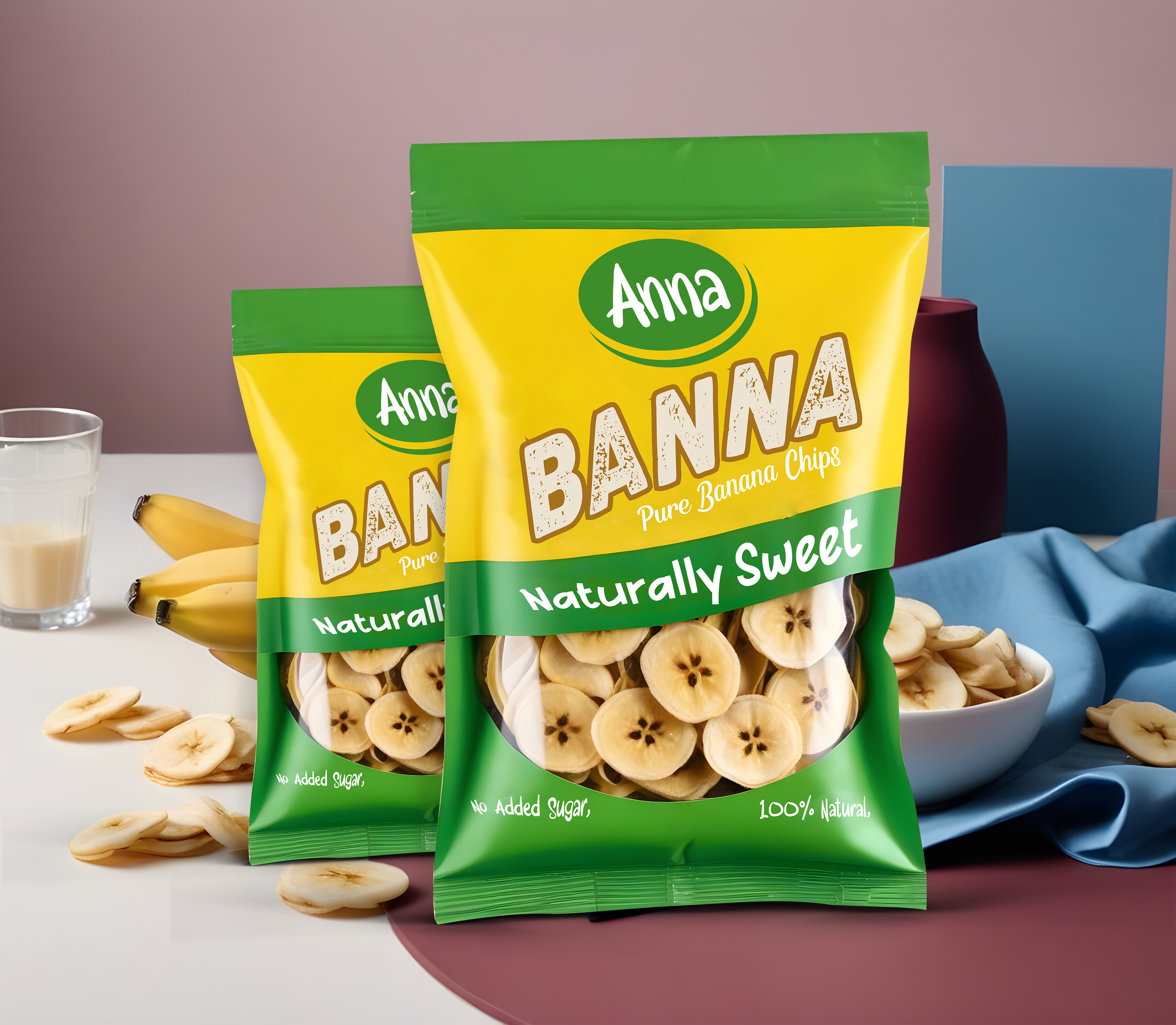Banana Chips Snack Label Packaging & Branding Design banana banana chips branding branding packaging chips chips packaging food food packaging graphic design label label design packaging design pouch design product packaging snack snack packaging visual design