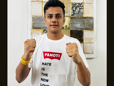 Panoti Hate Is The New Love Shirt design illustration