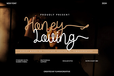 Honey loving - Script Monoline Font vintage