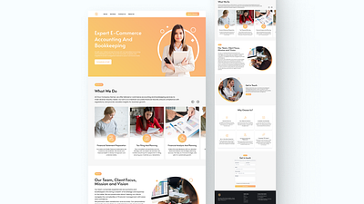 Accounting And Bookkeeping Website Landing Page accounting bookkeeping design landing page design landingpage ui ui design uiux website concept website design