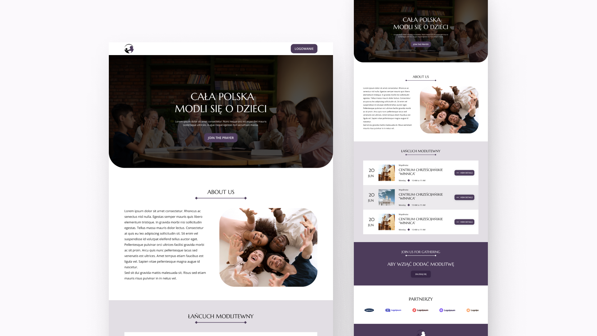 Prayer Scheduler Landing Page Design church landing page design landingpage prayer ui ui design website concept website design