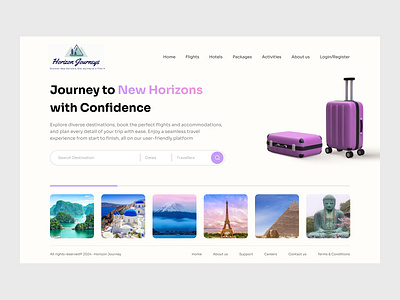 Horizon journey landing page ui