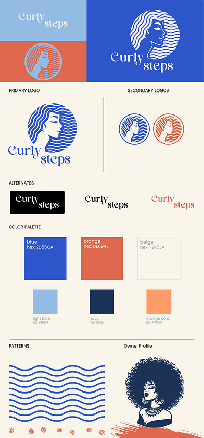 **Curly Steps** Logo brandidentity branding design graphic design illl illustration logo logodesign vector