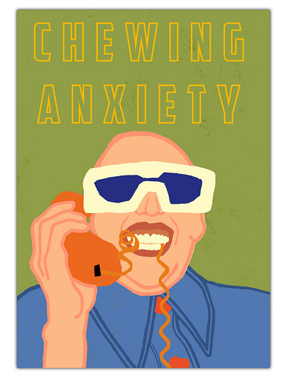 CHEWING ANXIETY 3d animation art artist artwork branding design digital art explore graphic graphic design illustration logo motion graphics original poster ui unique vintage