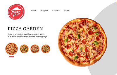 Pizza Website Model animation branding graphic design logo motion graphics ui