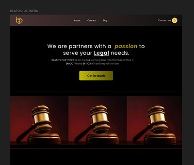 Hero section exploration for a law firm's landing page. ui uxui