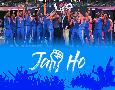 India - T20 World Cup 2024 Champion champion cricket graphic design india t20worldcup thekishanmodi