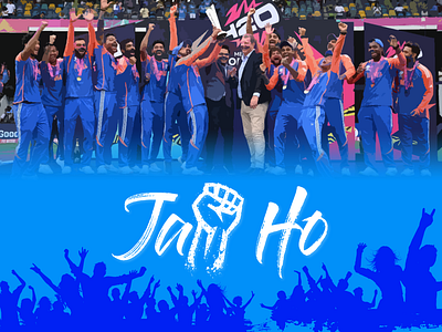 India - T20 World Cup 2024 Champion champion cricket graphic design india t20worldcup thekishanmodi